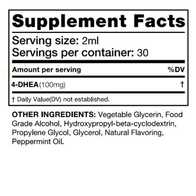 Supplement facts label with serving size, servings per container, and ingredient list.